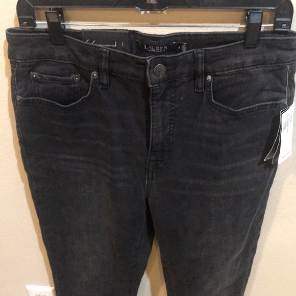 NWT Lauren Ralph Lauren Black Wash Stretch High Rise Ankle Jeans-Size 29/8 - Picture 7 of 11